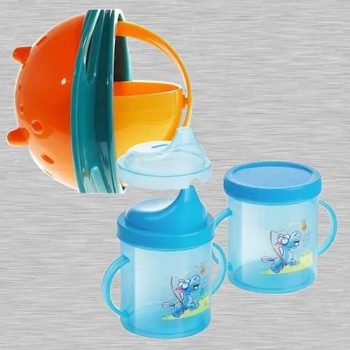 Wonderful Non Spill Feeding Gyro Bowl and Sipper Cup Combo