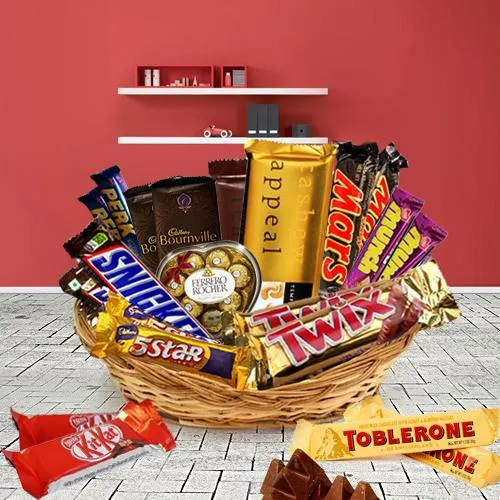 Yummy Basket of Assorted Chocolates