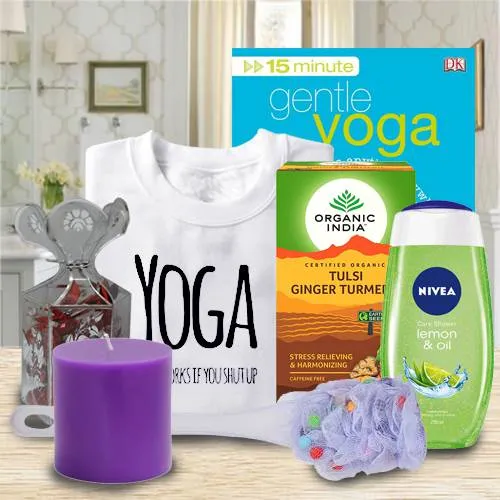 Dazzling Gift Basket of Yoga Tea and Essentials