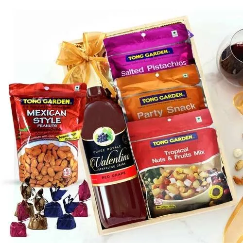 Tasty Mixed Dry Fruits N Grape Drink Gift Hamper