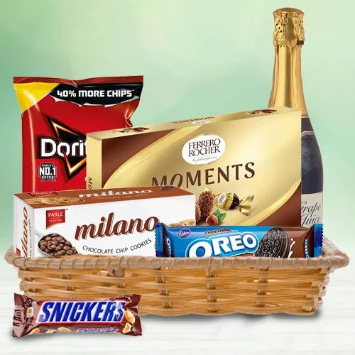Festive Greeting Cookie n Choco Delight Gift Basket