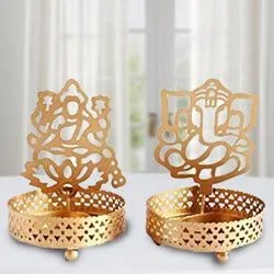 Amazing Ganpati ji and Laxmiji Tealight Candle Holder