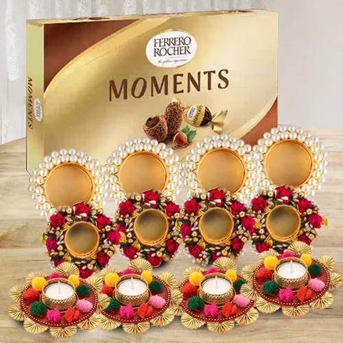 Amazing Diya Set with Ferrero Rocher