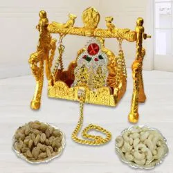 Auspicious Laddu Gopal Swing Palana Combo Gift for Pooja