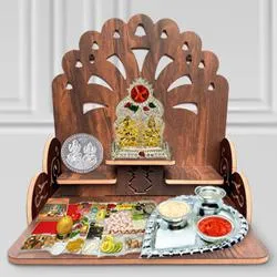 Exclusive Combo of Wooden Temple N Pooja Items