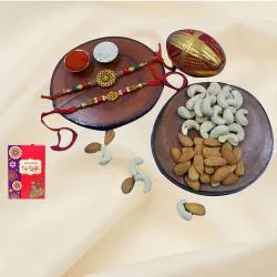 Traditional Twin Rakhi Set with Cashews N Almonds