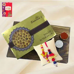 Delightful Balaram Mullicks Rasgulla with Bhaiya Bhabhi Rakhi