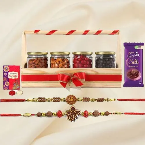 Auspicious Rakhi N Dried Fruits Pair