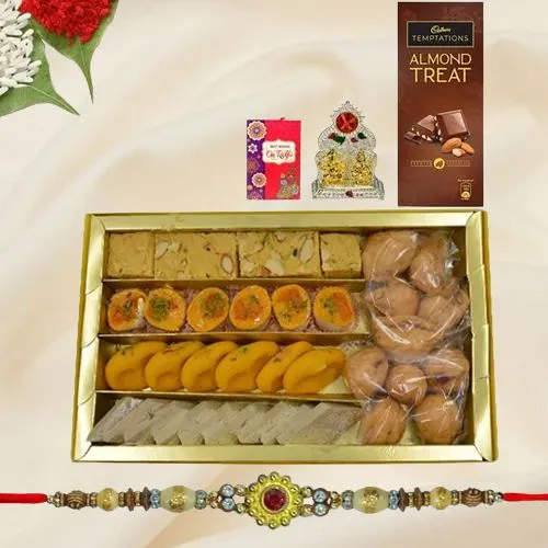 Ambrosial Sweets n Fancy Rakhi Combo