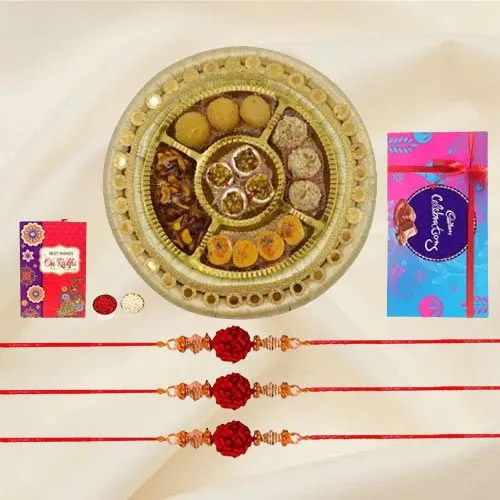 Rudraksha Rakhi n linking Sweetness