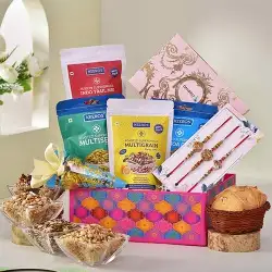 Stunning Rakhi N Delectable Treats Hamper