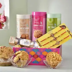 Devotional Rakhi and Cookies Set