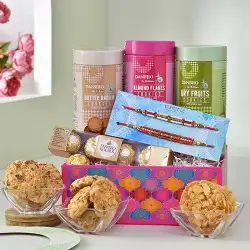 Devotional Rakhi and Cookie Set