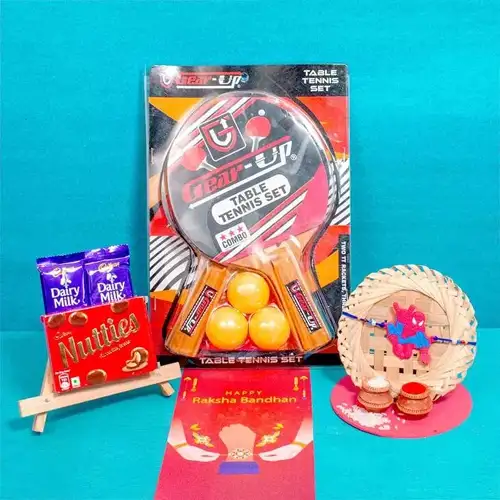 Magnificent Table Tennis Rakhi Hamper