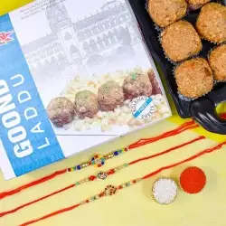 Kundan Rakhi n Goond Laddu Delicacy