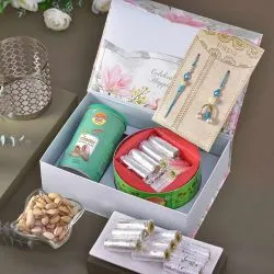 Ravishing Bhai Bhabhi Rakhi n Pistachio Treats Box