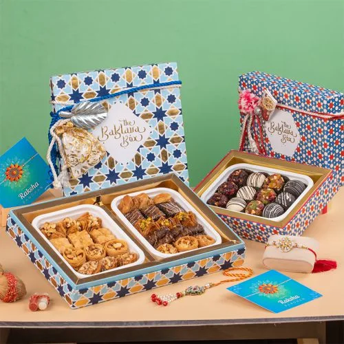 Premium Rakhis  N  Delicacies Treat Box