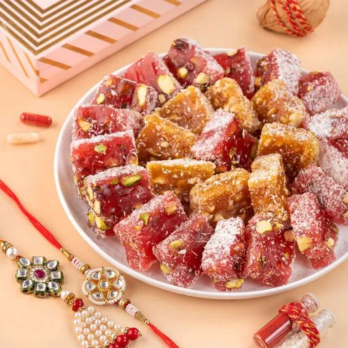 Traditional Rakhi  N  Turkish Sweet Treat Gift