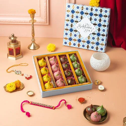 Traditional Modak  N  Rakhi Celebration Box