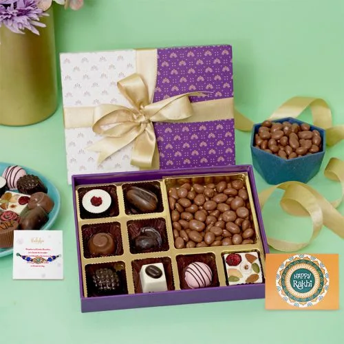 Heartfelt Rakhi  N  Flavored Chocolates Delight