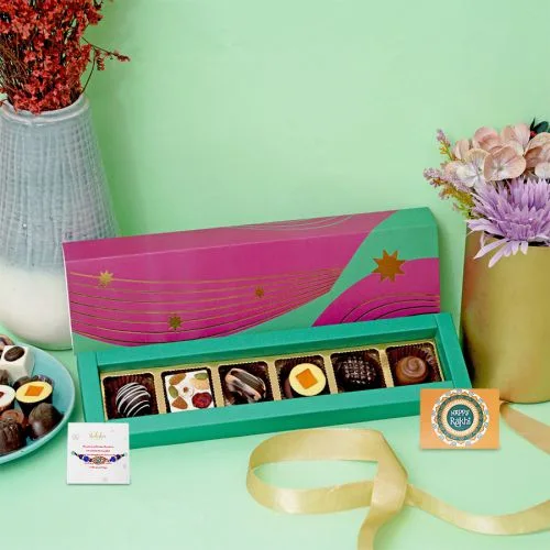 Stunning Evil Eye Rakhi  N  Chocolate Medley