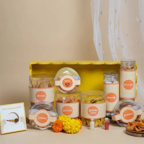 Traditional Rakhi  N  Snacks Gift Hamper