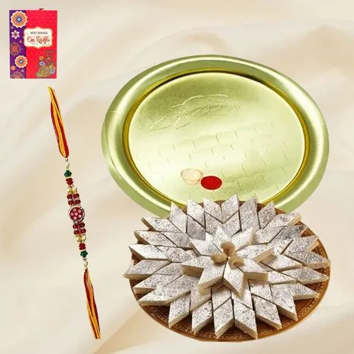 Arresting Gift with Rakhi and Sweets<br>