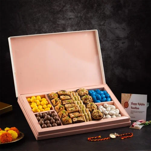 Splendid Rakhi Sweets  N  Nuts Gift