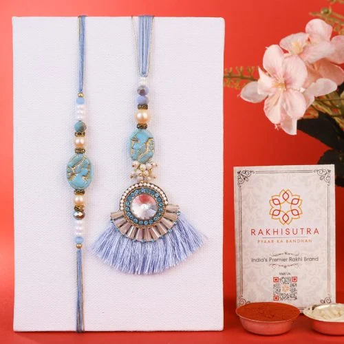Beautiful Bhaiya Bhabi Rakhi Gift