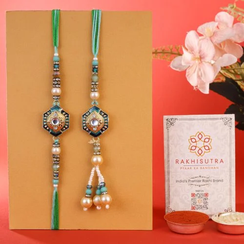 Elegant Couple Rakhi Gift