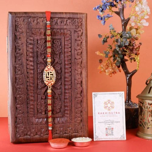 Divine Swastik Rakhi Ensemble