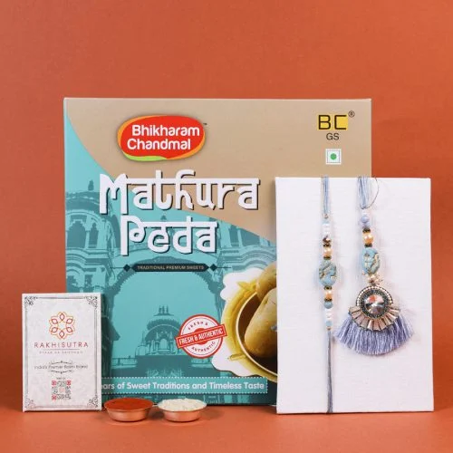 Couple Rakhi & Mathura Peda Combo