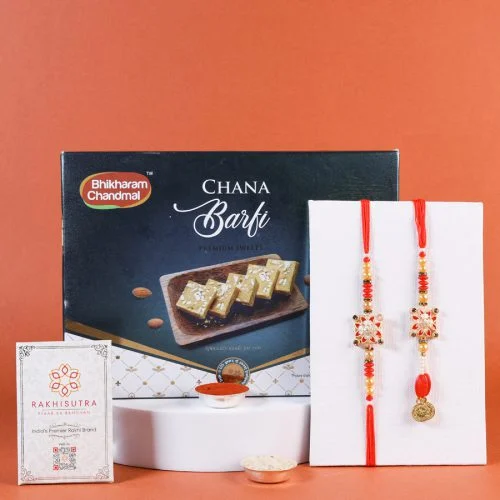 Rakhi Duo & Chana Burfi Combo