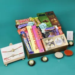 Luxe Rakhi n Chocolaty Treats Box