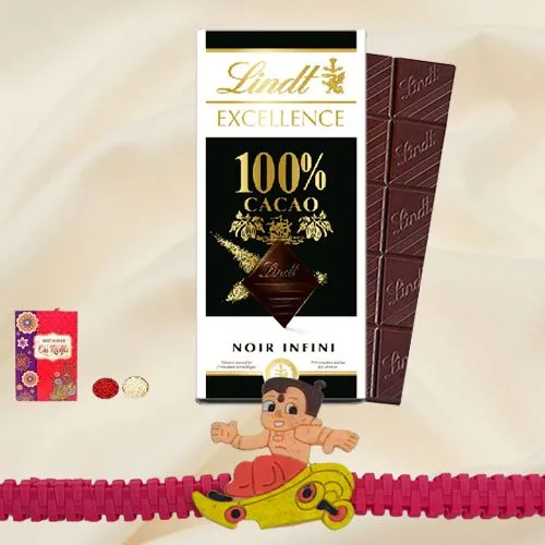 Remarkable Doraemon Rakhi with Lindt Excellence Chocolate