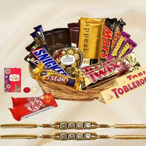 Premium Chocolates & Rakhi Hamper