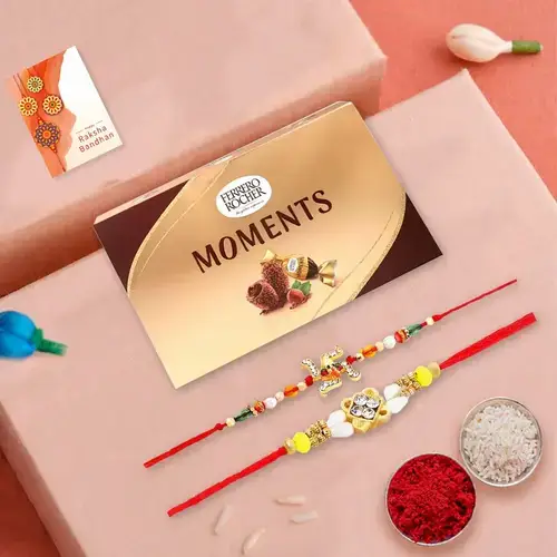 Festive Ferrero N Glam Rakhi Pair