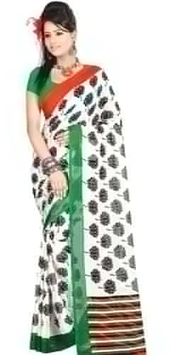 Classy White in Colour Dani Georgette Printed Saree with Floral Design