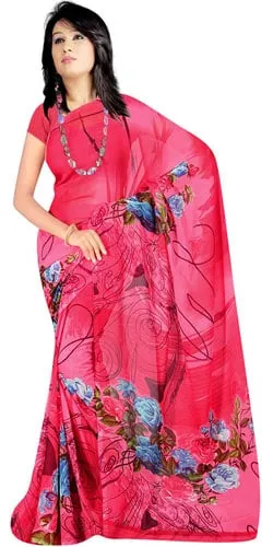 Impressive Desi Collection of Georgette Printed Suredeal Saree