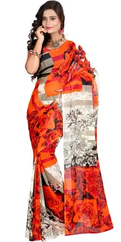 Raffish Enigma Faux Georgette Saree