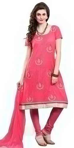 Beautiful Chiffon Embroidered Salwar Kameez in Pink