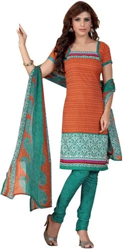Attractive Chiffon and Crepe Fabric Salwar Suit from Siya