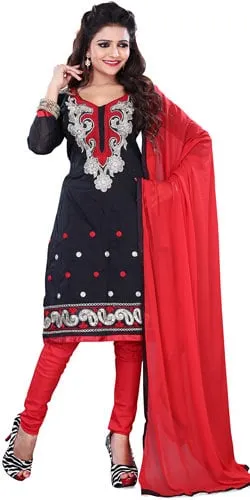 Astonishing Black Colour Cotton Printed Salwar