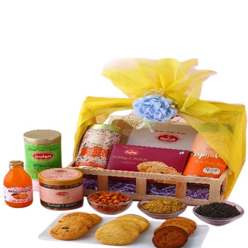 Tempting Savories with Sweets in Handle Tray