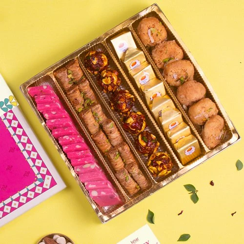 Luscious Indian Sweets Box by Kesar