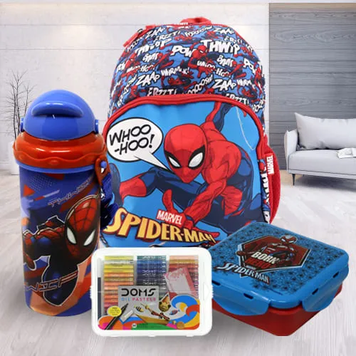 Delightful Spiderman School Utility Combo