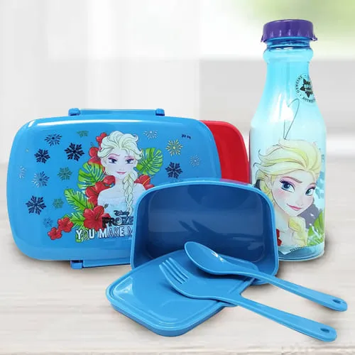 Stunning Disney Frozen Lunch Box n Water Bottle Set