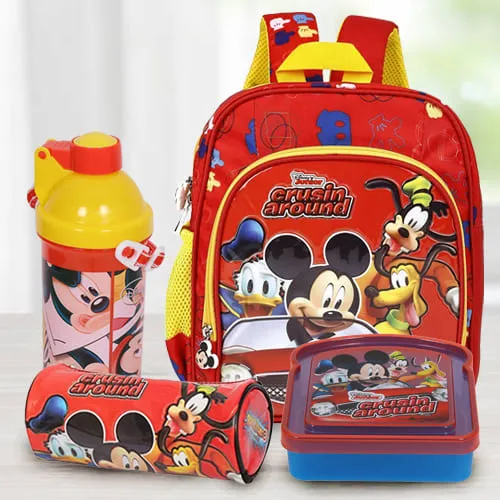 Striking Mickey Mouse School Utility Gift Combo for Kids