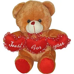 Marvelous Teddy Bear with Tri Heart