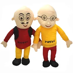 Online Flower Delivery, Remarkable Motu Patlu Soft Toy Set to Chandigarh,  India